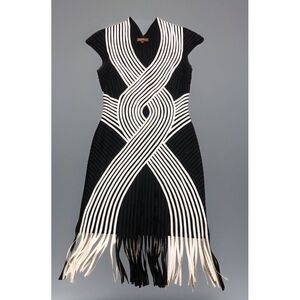 Vintage 90s OBSTINEE BY IKA
Wearable Art Dress Size 4
Stretch Black & White